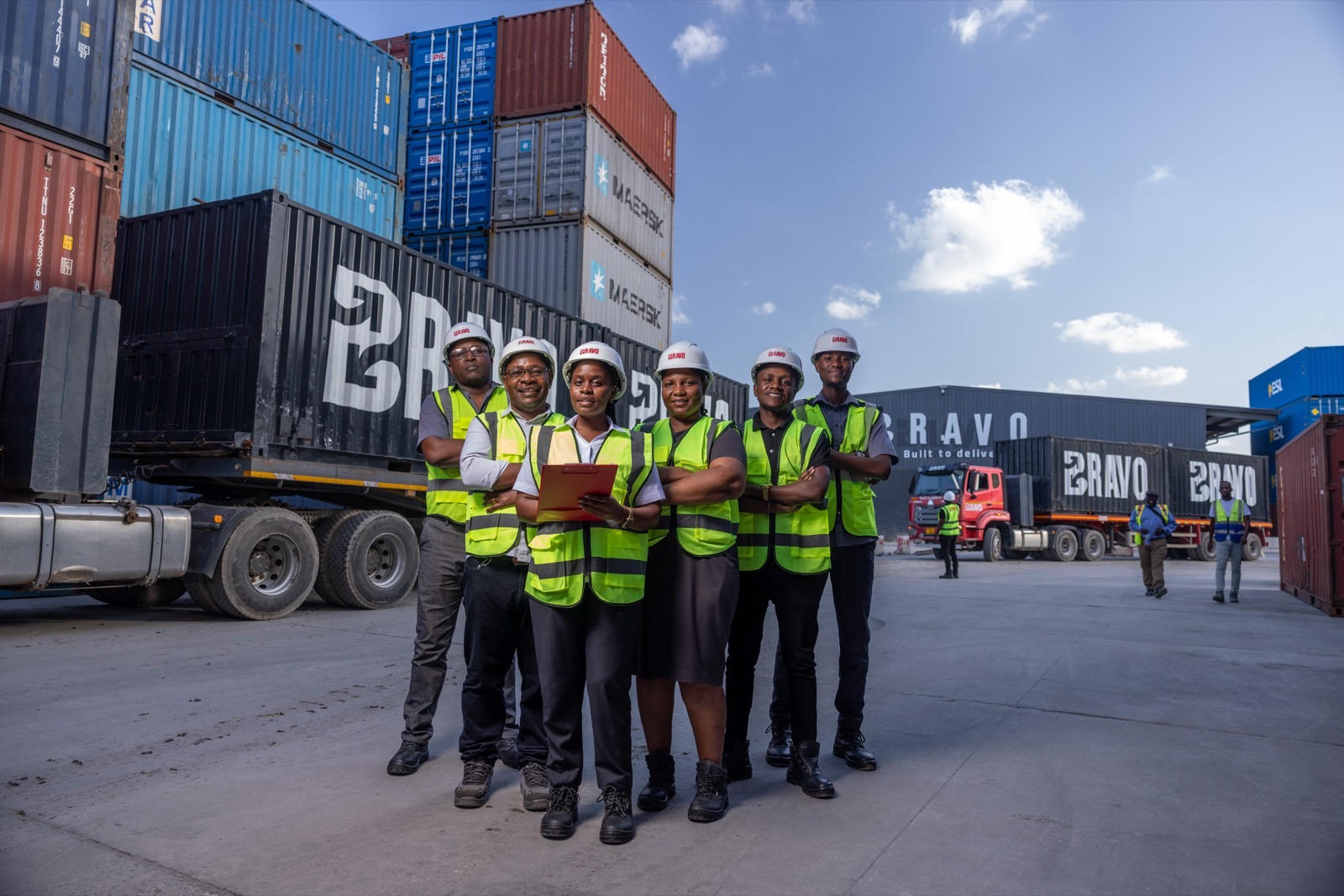 Bravo team at the terminal